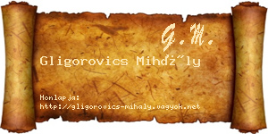 Gligorovics Mihály névjegykártya