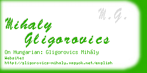 mihaly gligorovics business card